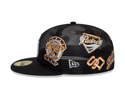 Sapca New Era San Diego Padres Mlb Mesh Black 59Fifty Fitted