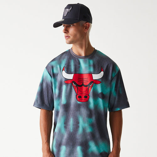 Tricou New Era Chicago Bulls Nba All Over Print Oversized