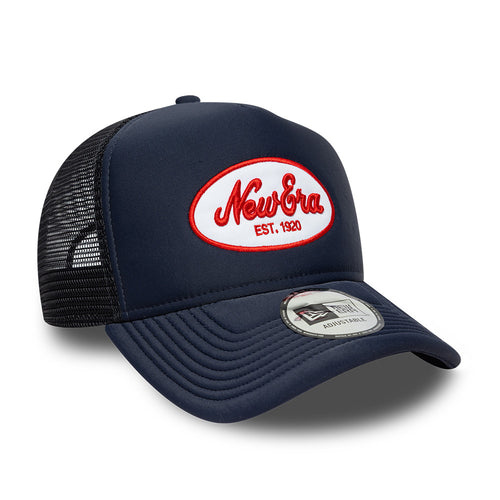 Sapca New Era Oval Patch Navy 9Forty A-Frame Trucker Adjustable