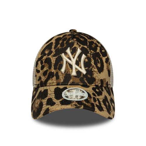 Sapca New Era New York Yankees Mlb Leopard 9Forty M-Crown A-Frame Trucker Adjustable