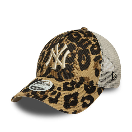 Sapca New Era New York Yankees Mlb Leopard 9Forty M-Crown A-Frame Trucker Adjustable
