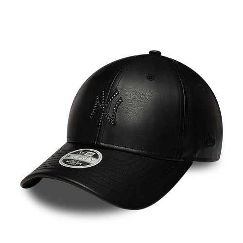 Sapca New Era 9Forty M-Crown Women Diamante Faux Leather Ny Yankees Reglabila