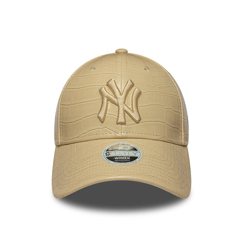Sapca New Era 9Forty Women Pattern Faux Leather Ny Yankees Reglabila