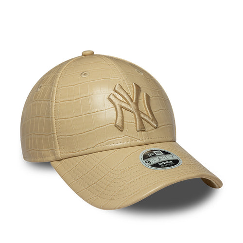 Sapca New Era 9Forty Women Pattern Faux Leather Ny Yankees Reglabila