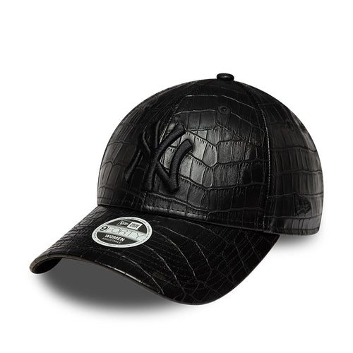 Sapca New Era 9Forty Women Pattern Faux Leather Ny Yankees Reglabila