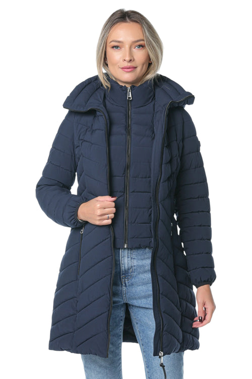 Jacheta DKNY Zpfrt W/Bib Packable Albastru