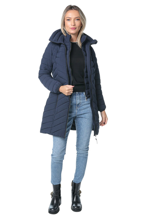 Jacheta DKNY Zpfrt W/Bib Packable Albastru