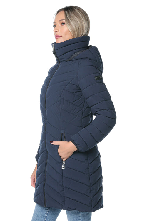 Jacheta DKNY Zpfrt W/Bib Packable Albastru