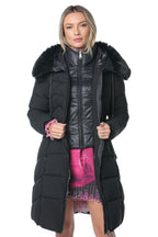 Jacheta DKNY Zipfrnt W/Bib Puffer Negru