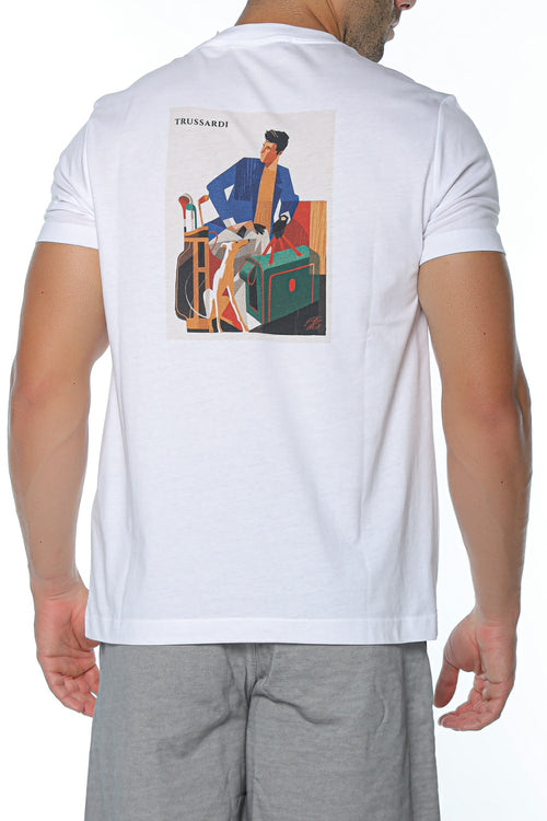 Tricou Trussardi Regular Fit With Back Vintage Print