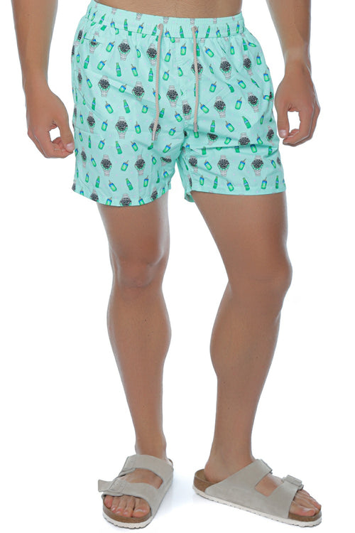 Short de baie Mc2 Saint Barth Lighting Micro Fantasy Verde