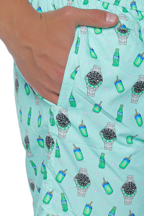 Short de baie Mc2 Saint Barth Lighting Micro Fantasy Verde