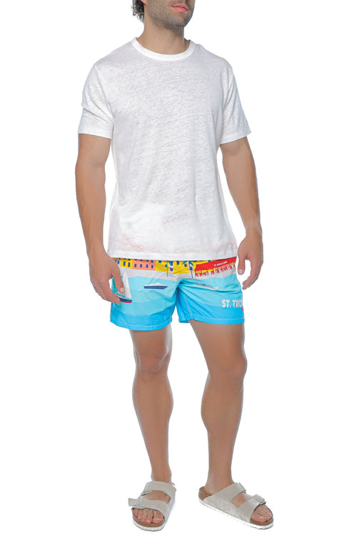 Short de baie Mc2 Saint Barth Gustavia Placed Print