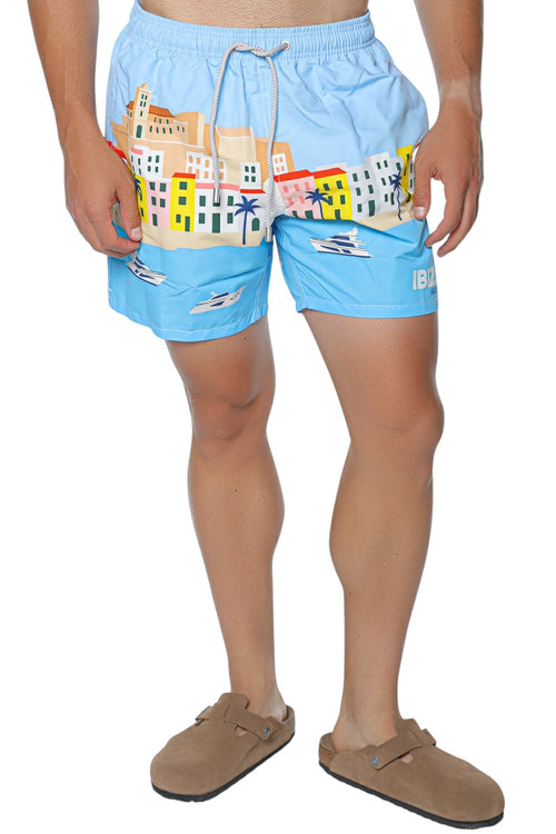 Short de baie MC2 Saint Barth Gustavia Placed Print