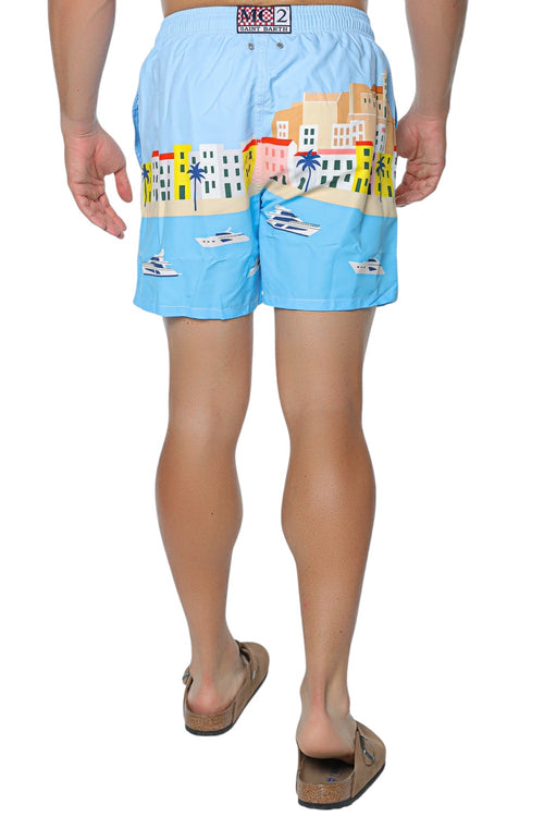 Short de baie MC2 Saint Barth Gustavia Placed Print