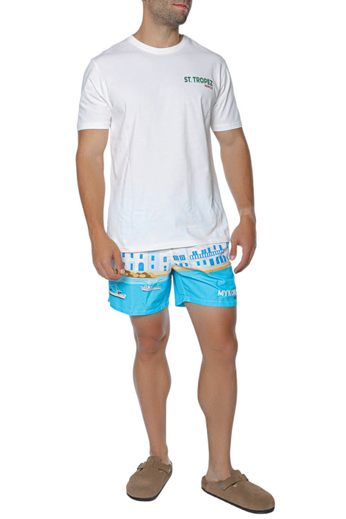 Short de baie MC2 Saint Barth Gustavia Placed Print