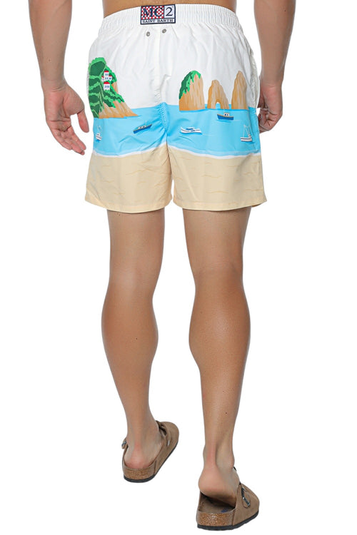 Short de baie MC2 Saint Barth Gustavia Placed Print
