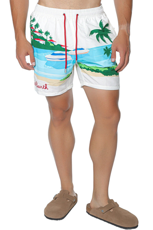 Short de baie MC2 Saint Barth Gustavia Placed Print