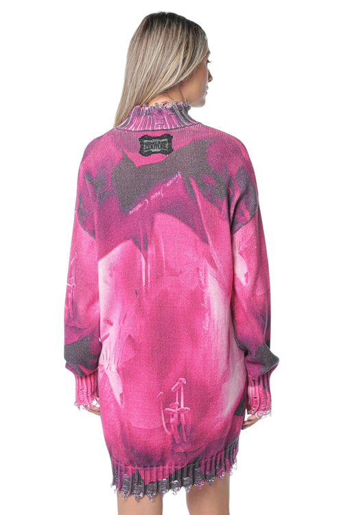 Pulover Versace Jeans Couture Nocturnal Roz