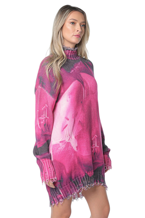 Pulover Versace Jeans Couture Nocturnal Roz