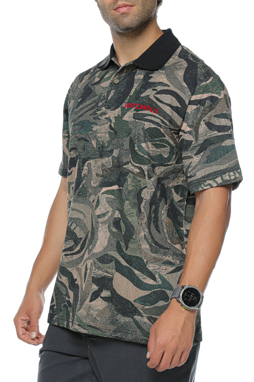 Tricou polo Just Cavalli R Tiger Camo