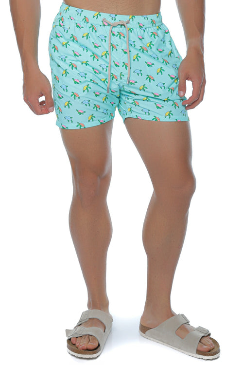 Short de baie Mc2 Saint Barth Lighting Micro Fantasy Verde