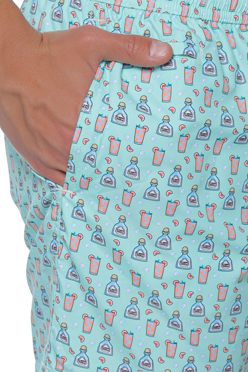 Short de baie Mc2 Saint Barth Lighting Micro Fantasy Albastru