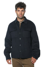 Jacheta Trussardi Bicolor Overshirt - Double Wool Blend