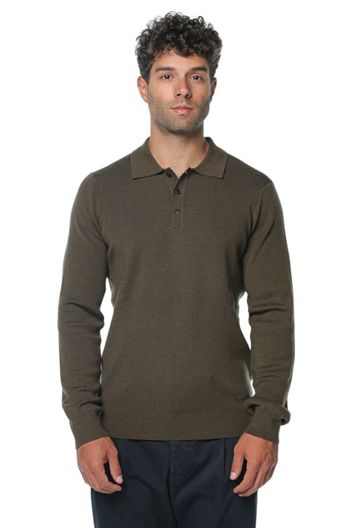 Pulover Trussardi Polo Sweater - Pure Wool Yarn