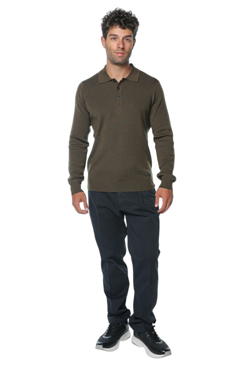 Pulover Trussardi Polo Sweater - Pure Wool Yarn