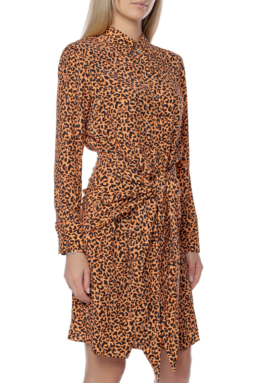 Rochie stil camasa cu imprimeu leopard KARL LAGERFELD - 2