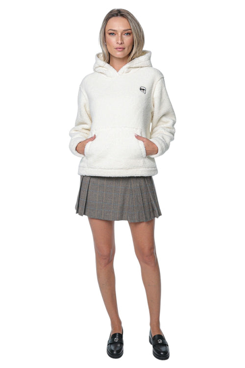 Hanorac Karl Lagerfeld Ikon Patch Teddy Hoodie
