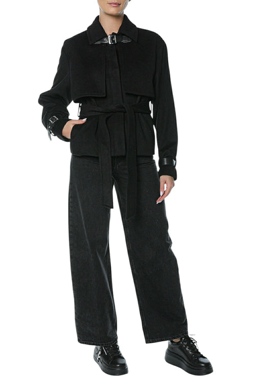 Palton Karl Lagerfeld Belt Detail Short Soft
