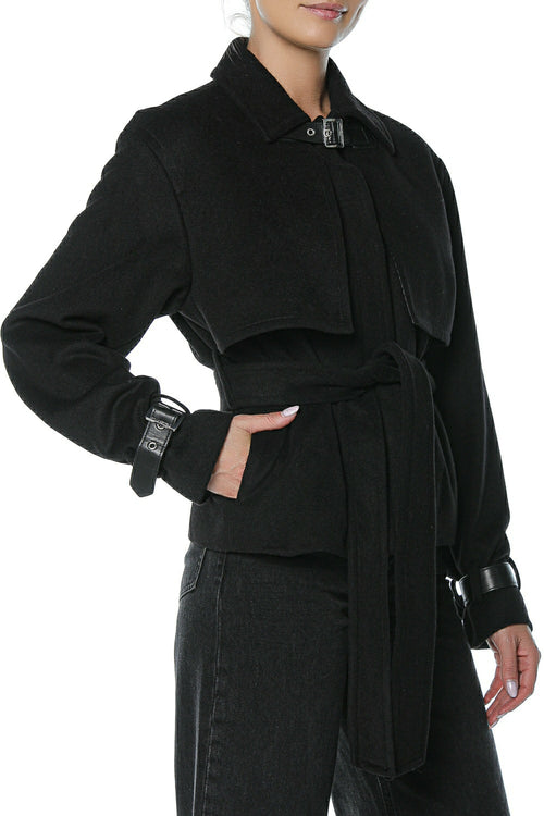 Palton Karl Lagerfeld Belt Detail Short Soft