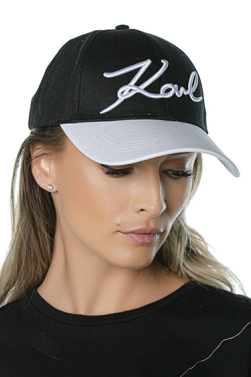 Sapca Karl Lagerfeld K/Signature Logo B/W Cap
