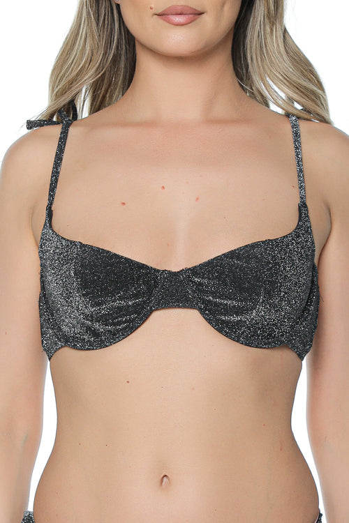 Sutien de baie Karl Lagerfeld Signature Lurex Underwire
