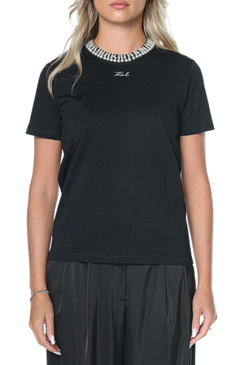 Tricou Karl Lagerfeld Pearl Detail