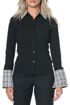 Camasa polo Karl Lagerfeld Long Sleeve Fabric Mix