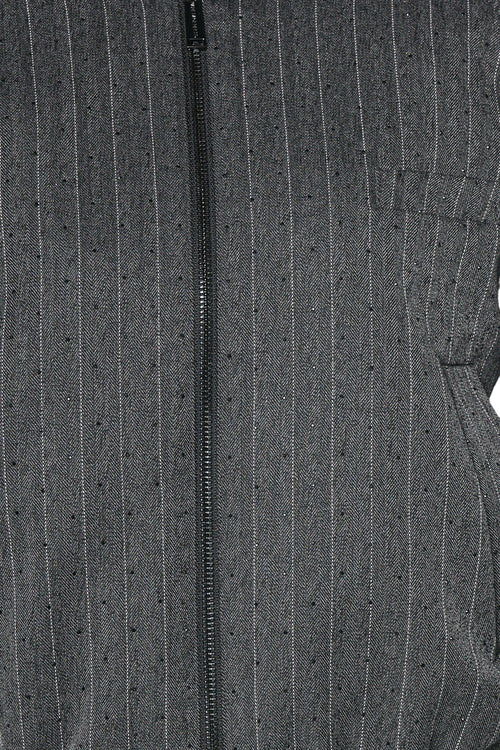 Jacheta Karl Lagerfeld Pinstripe Tailored Bomber