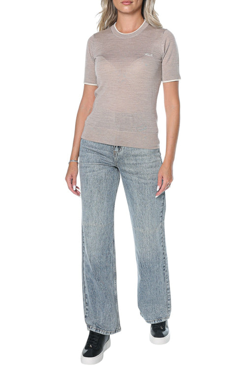 Tricou Karl Lagerfeld Essential Merino Wool Sslv
