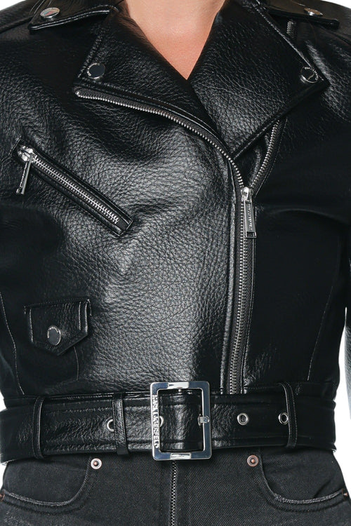 Jacheta Karl Lagerfeld Faux Leather Biker