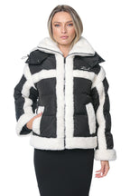 Jacheta Karl Lagerfeld Shearling Contrast Puffer