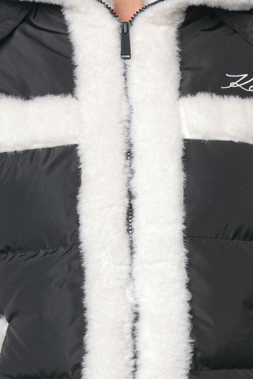 Jacheta Karl Lagerfeld Shearling Contrast Puffer