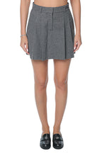 Fusta Karl Lagerfeld Flannel Pleated Mini