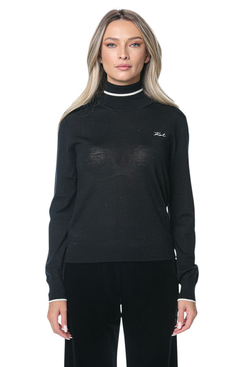 Pulover Karl Lagerfeld Essential Merino Wool Turtleck