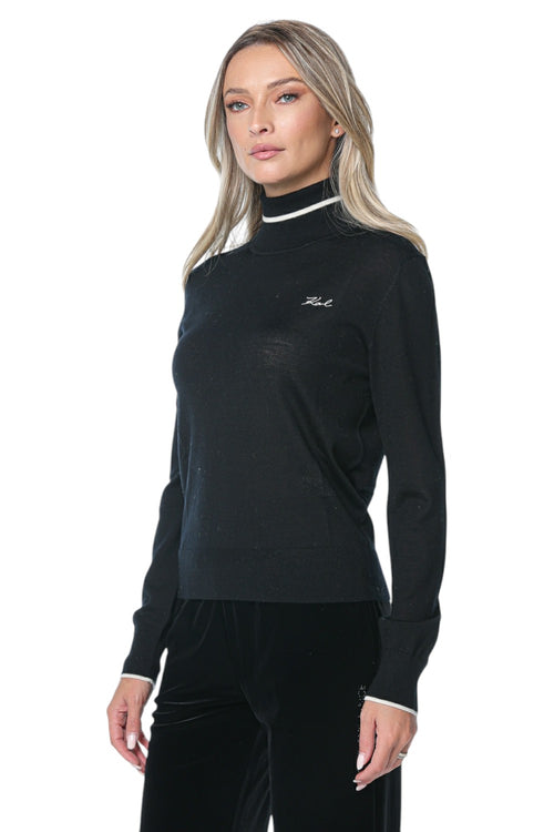 Pulover Karl Lagerfeld Essential Merino Wool Turtleck