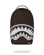 Rucsac Sprayground Brown And Cream Drip Check Shark