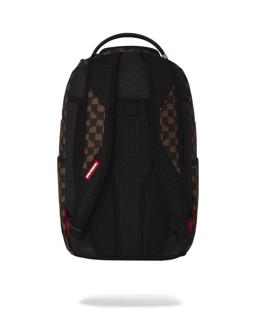 Rucsac Sprayground Brown And Cream Drip Check Shark
