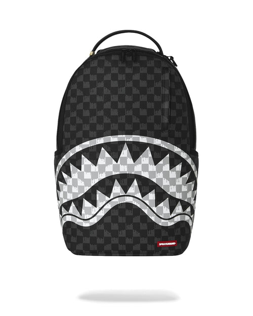 Rucsac Sprayground Black And White Drip Check Shark
