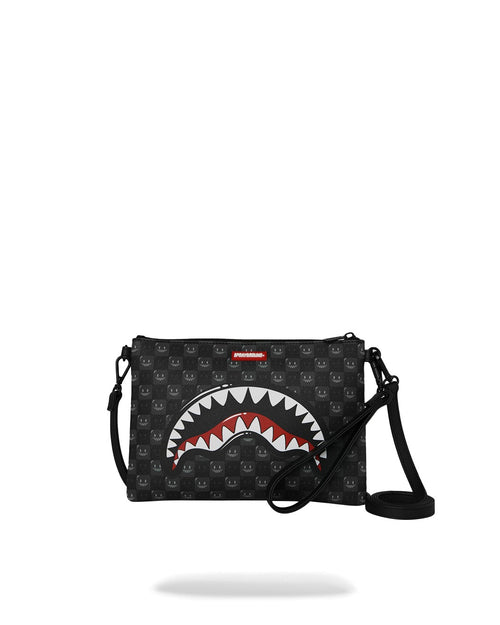 Geanta Sprayground Sharks In Paris Wtf Bubbly Black Check Crossover Clutch